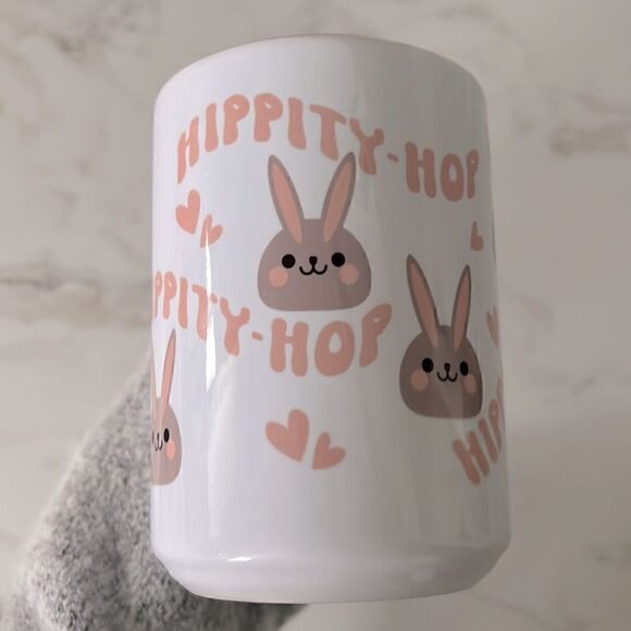 Sublimated 15oz HIPPITY-HOP coffee mug NWT - Picture 4 of 4